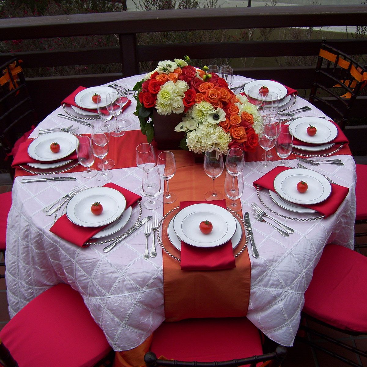 Flame Taffeta Table Runner - Image 2