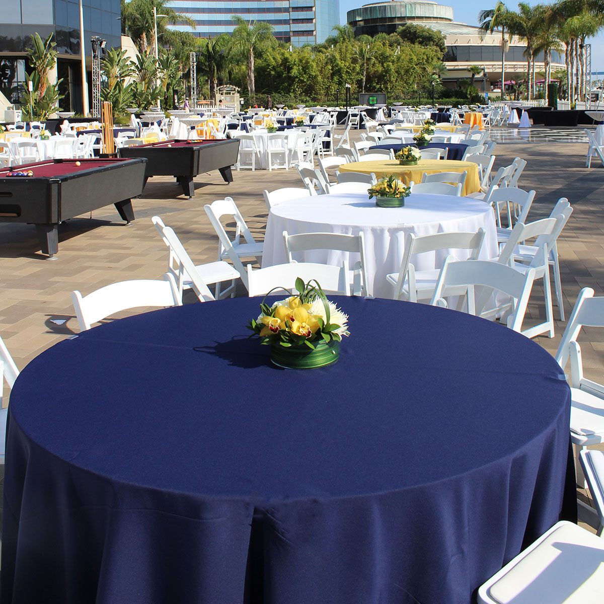 Navy Poly Table Linen - Image 3