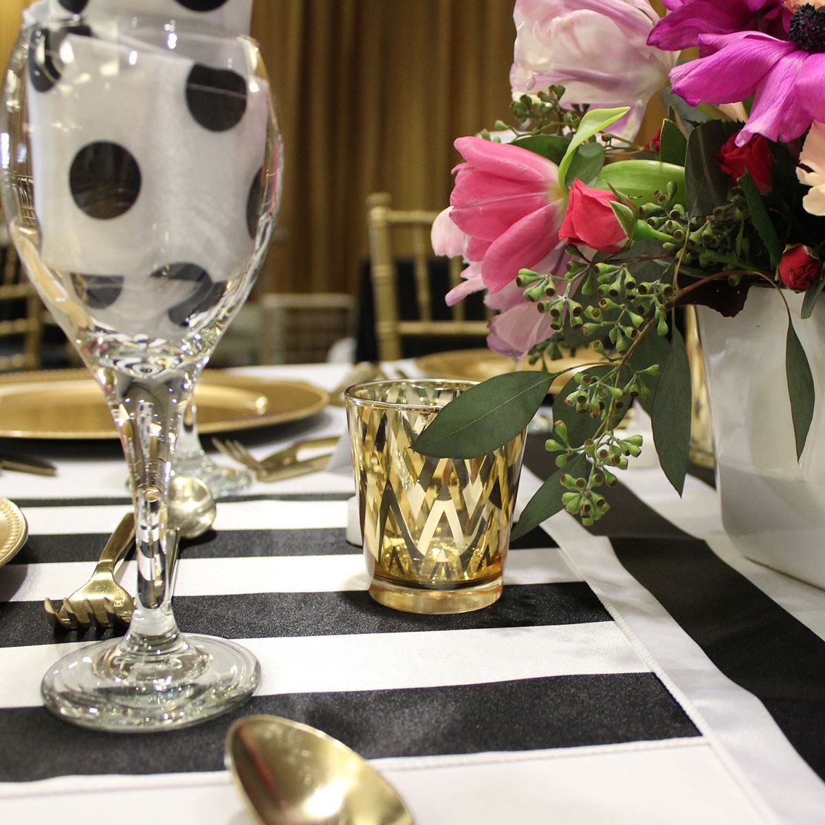 Gold Chevron Votive Holder - Image 2