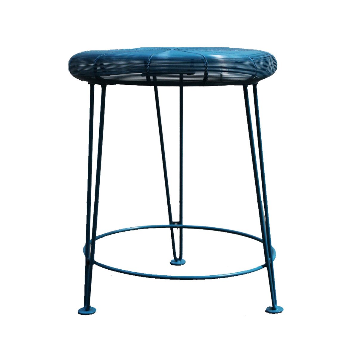 Turquoise Wire Garden Stool