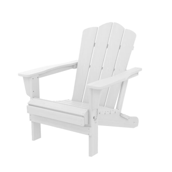 Adirondack Chair, White, Folding