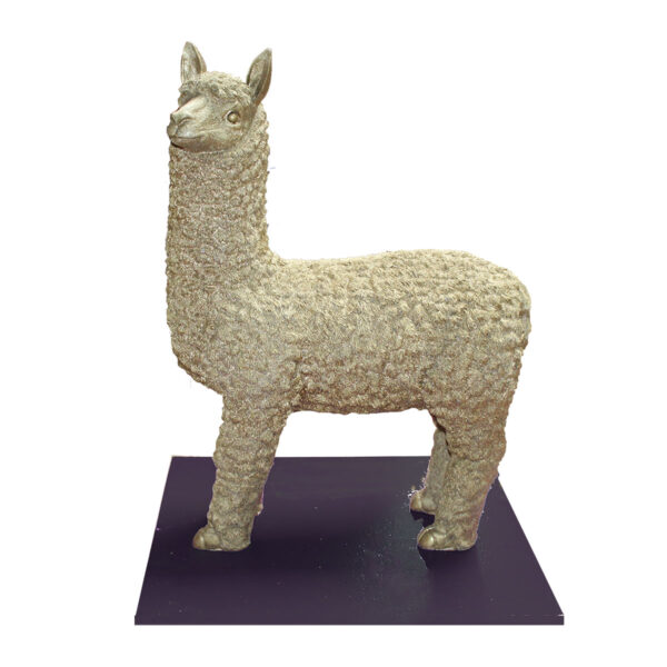 Gold Alpaca Statue