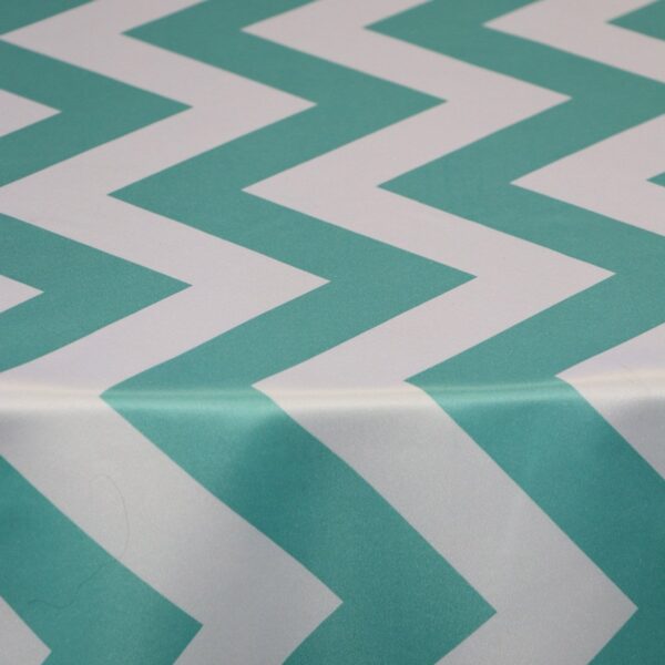 Aqua Chevron Lamour Table Runner