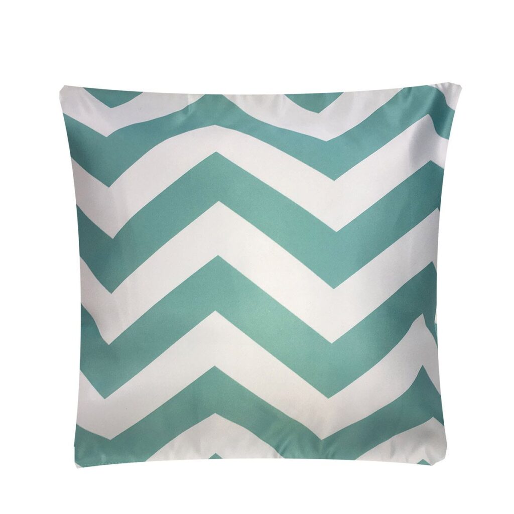 Aqua Chevron Pillow