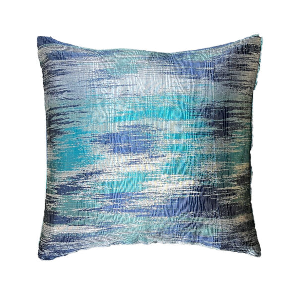 Aquamarine Strata Dark Pillow