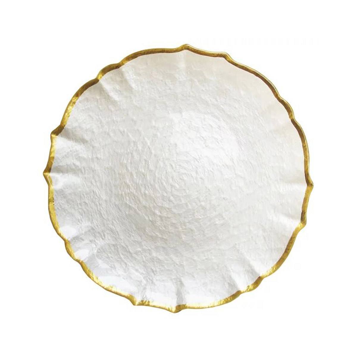 Arctic White & Gold Rimmed Charger Plate