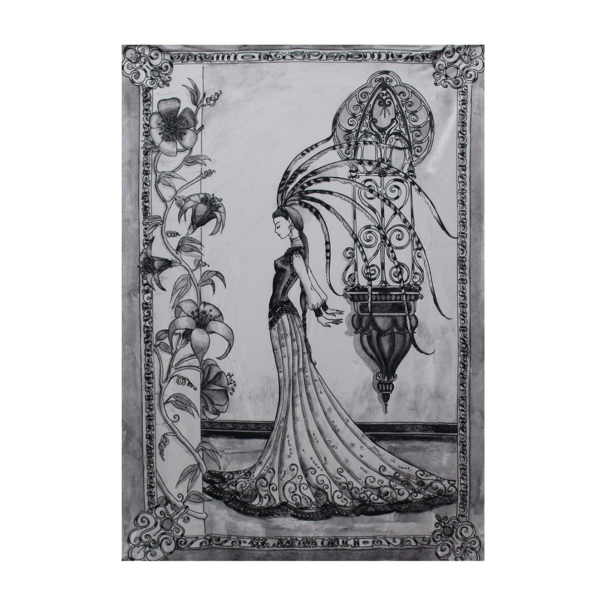 Art Nouveau Fabric Poster