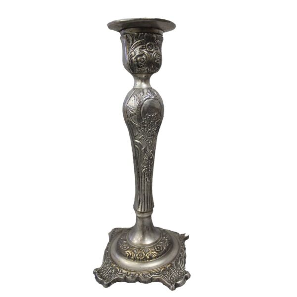 Baroque Silver Candlestick