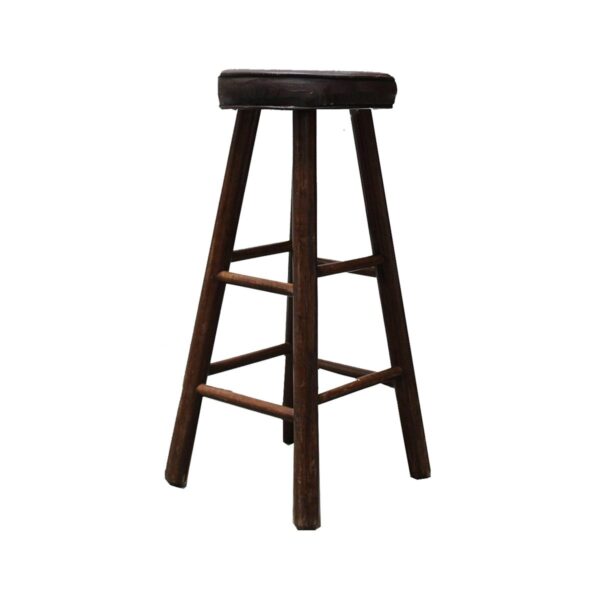 Brown Wood Bar Stool