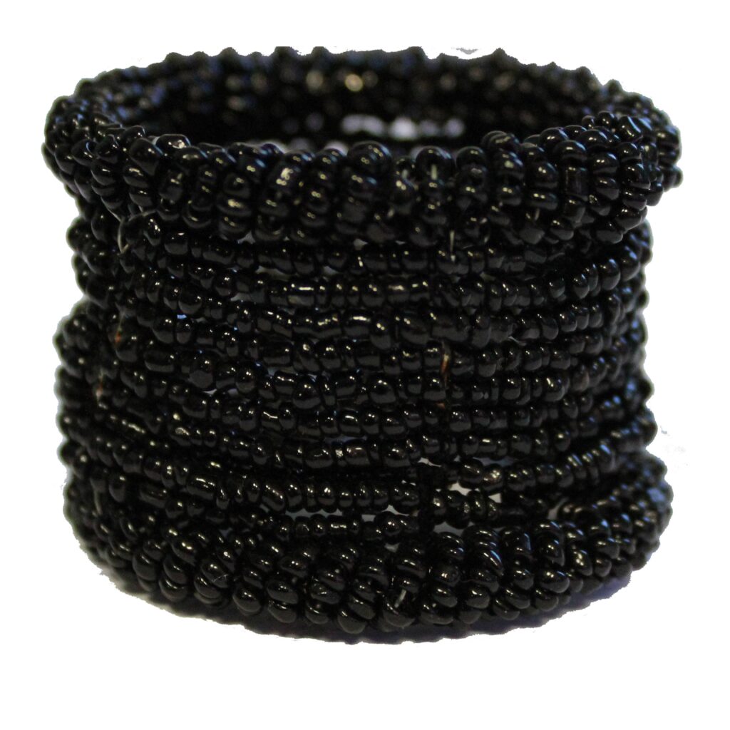 Black Beaded Napkin Ring