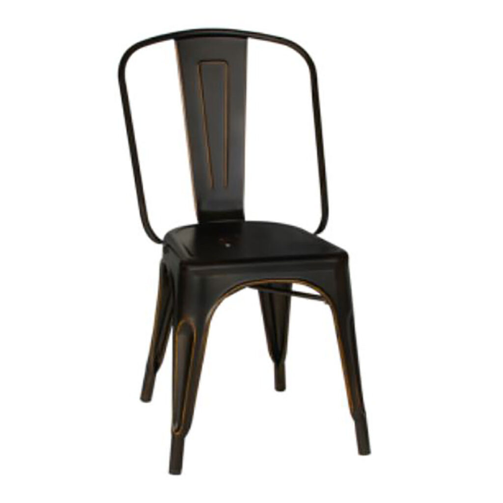 Black Distressed Gaslamp Chair