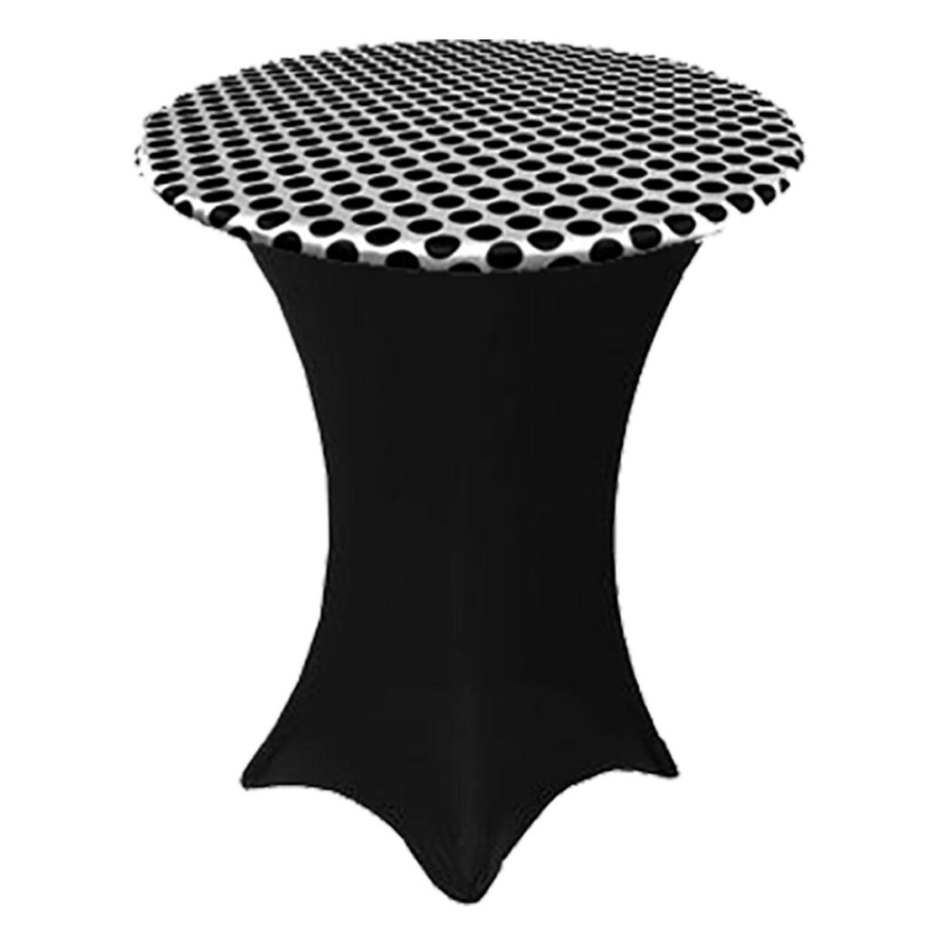 White & Black Dots Spandex Form