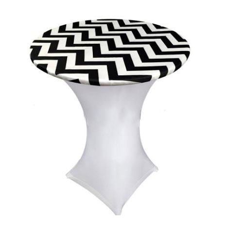 Black & White Chevron Spandex Form