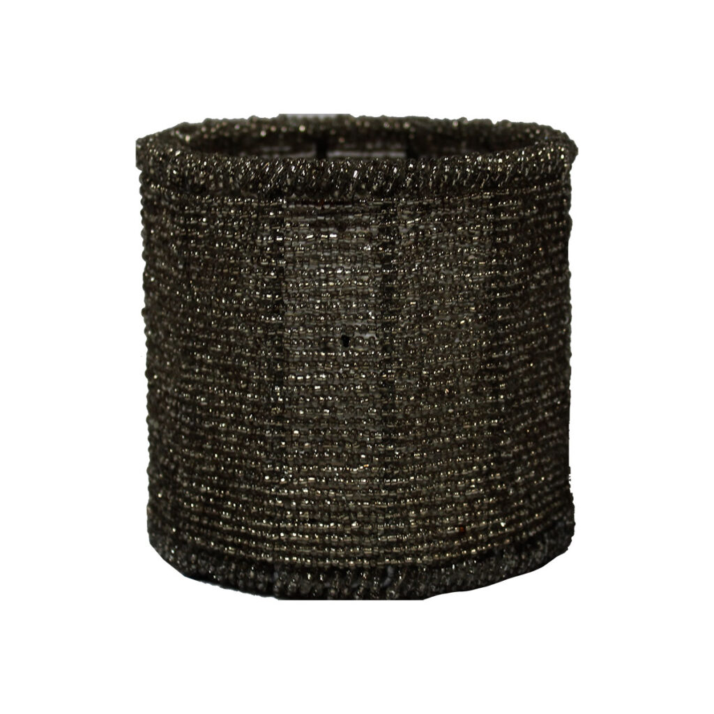 Black Beaded Votive Holder