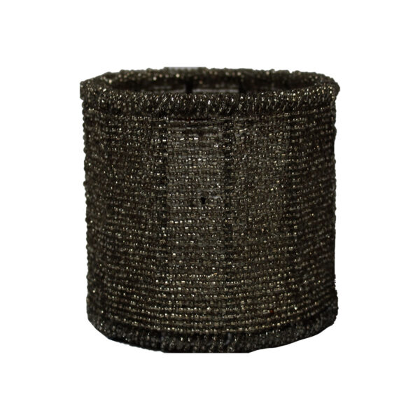 Black Beaded Votive Holder