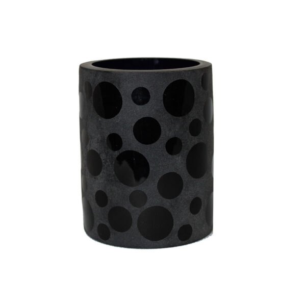 Black Dotted Votive Holder