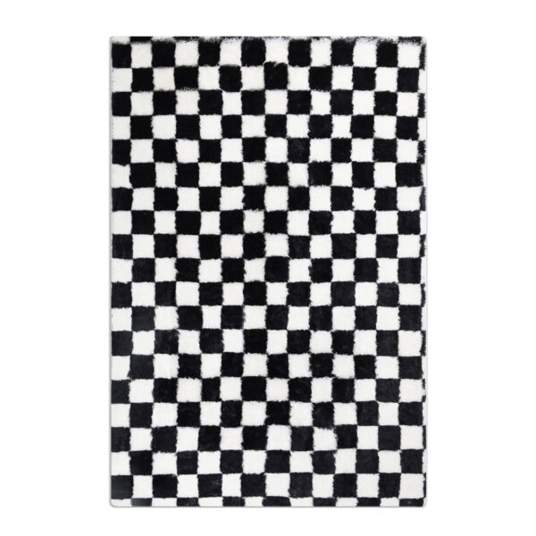 Black & White Checkered Rug
