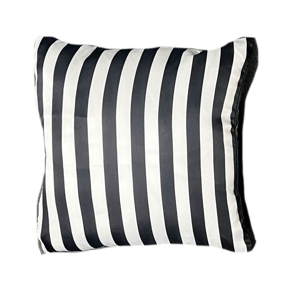 Black & White Satin Stripe Pillow