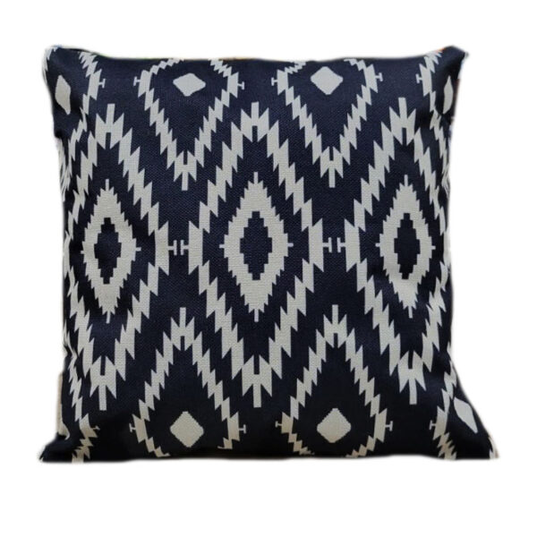 Black Zig Zag Diamond Pillow