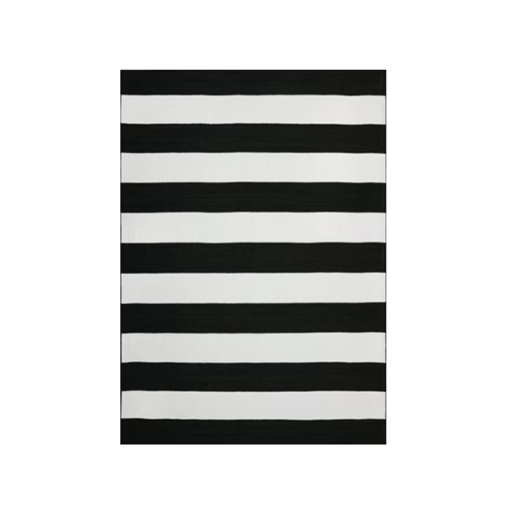Black & White Striped Rug