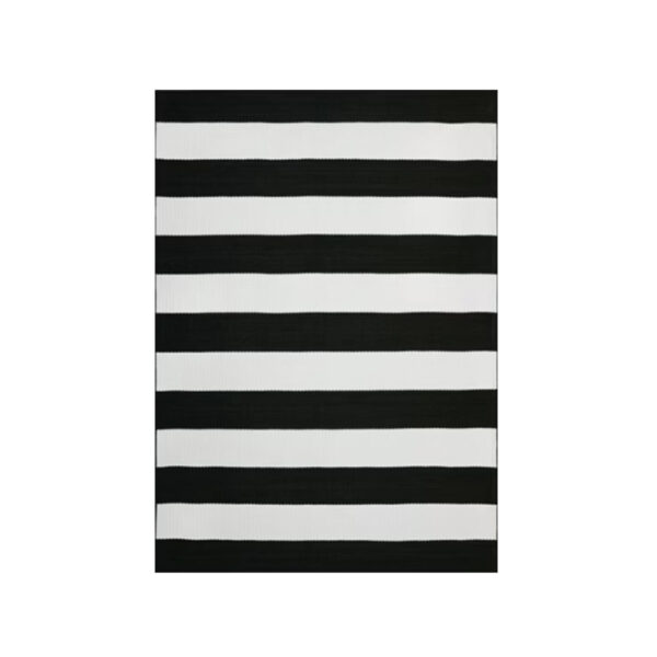 Black & White Striped Rug