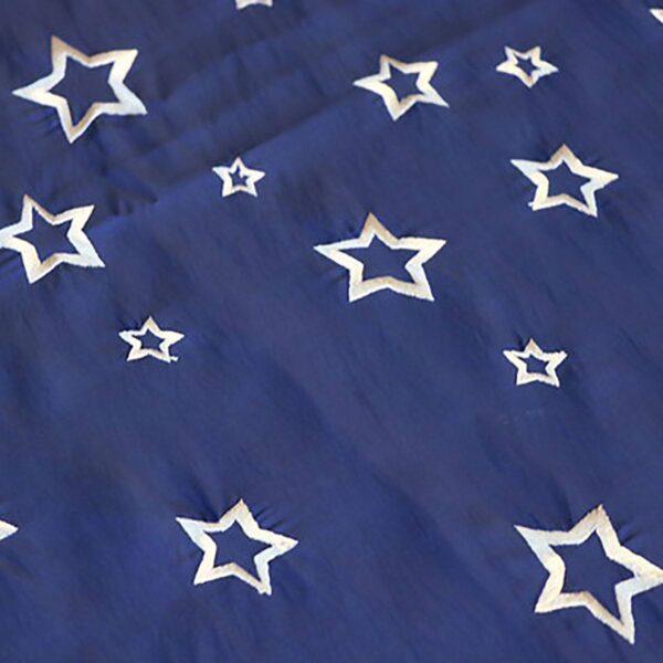 Blue & Champagne Star Taffeta Table Linen