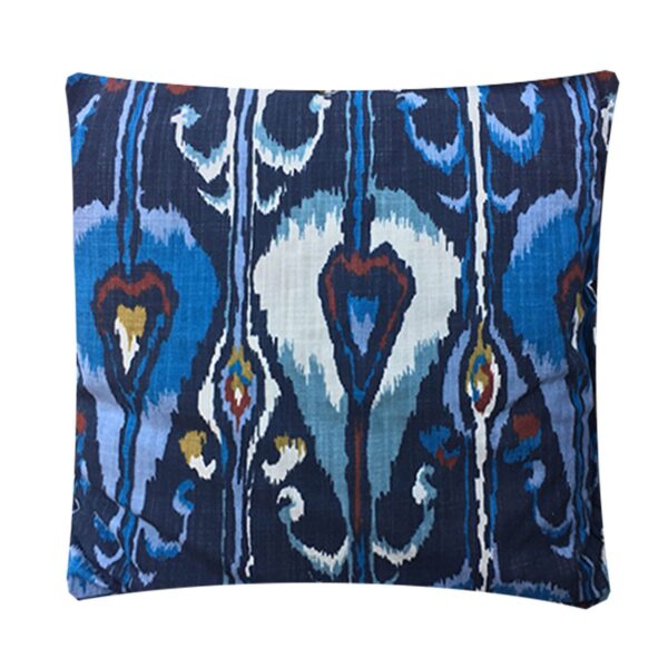 Blue & Red Ikat Pillow