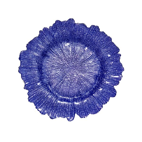 Blue Leaf Charger Plate