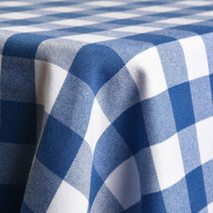 Blue Checked Table Linen