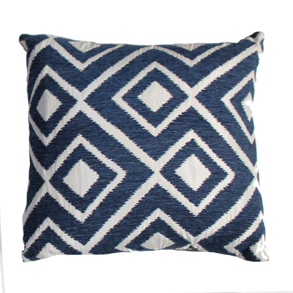 Blue Diamond Boho Pillow