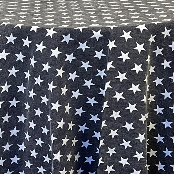 Blue & White Star Denim-Style Table Linen