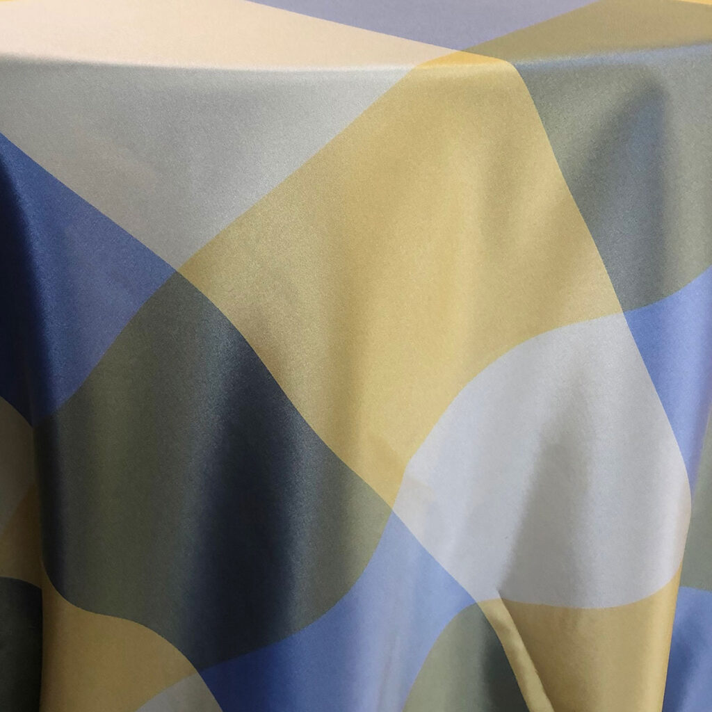 Blueberries & Cream Plaid Taffeta Table Linen