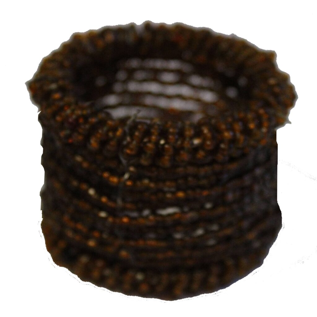 Bronze Beaded Napkin Ring