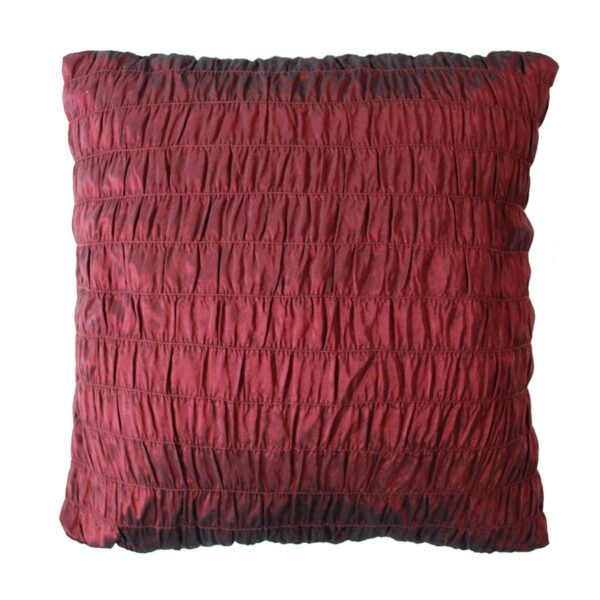 Burgundy Ruche Pillow