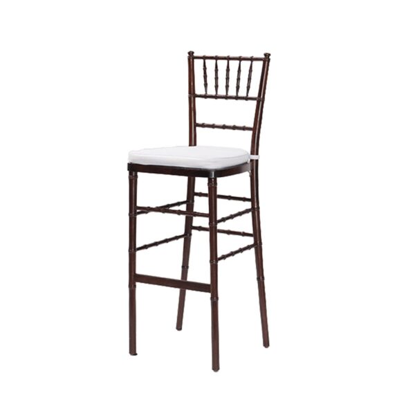 Fruitwood Chiavari Barstool with Ivory Cushion
