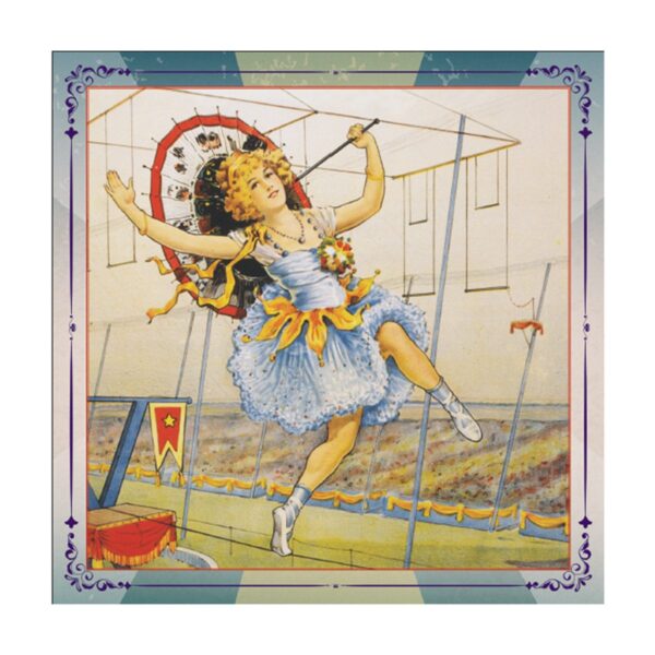 Circus Girl on Tight Rope Fabric Poster