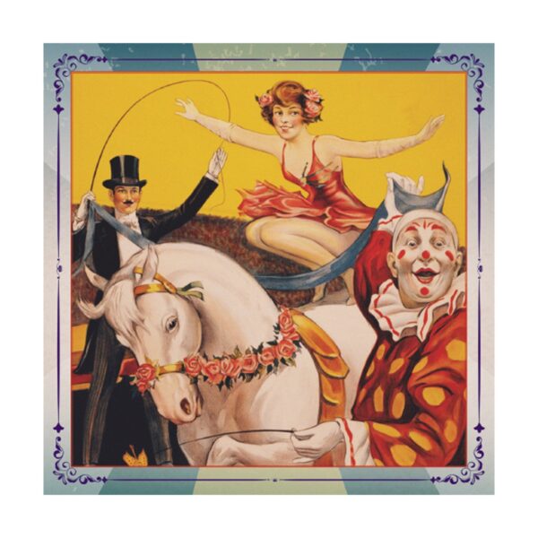 Circus Girl on Horse Fabric Poster