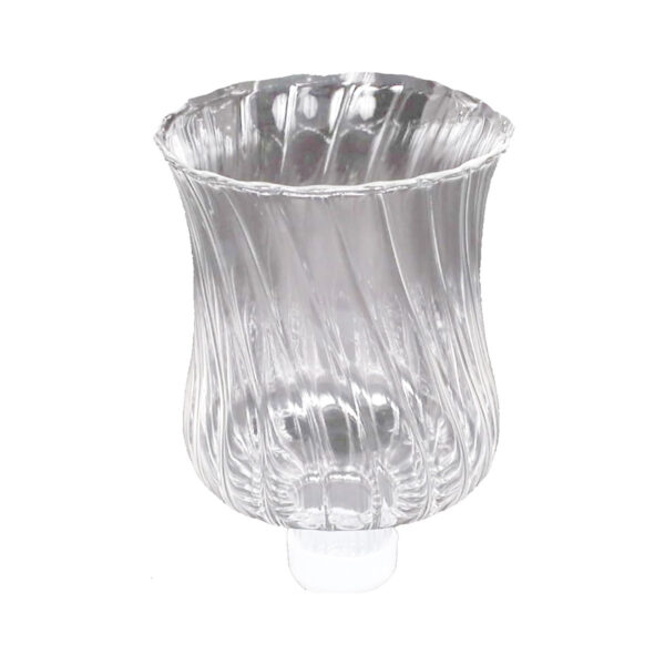 Swirl Clear Peg Votive Holder