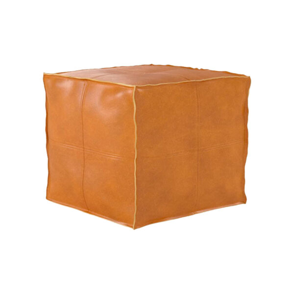 Cognac Leather Ottoman