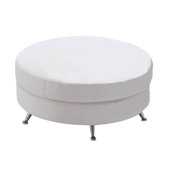 White Contempo Ottoman