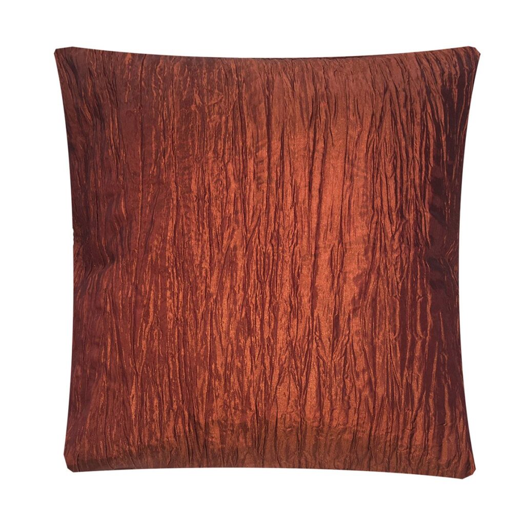 Copper Crinkle Taffeta Pillow