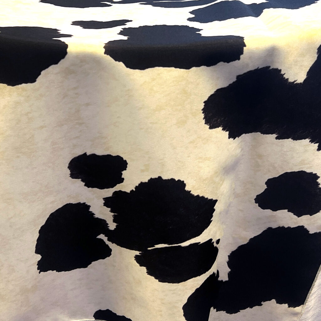 Cow Print Poly Table Runner