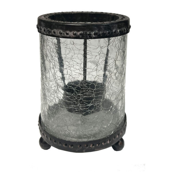 Crackle Glass Drop Votive Holder