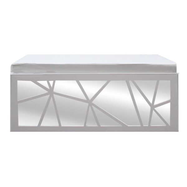 Criss Cross Bench with White Cushion