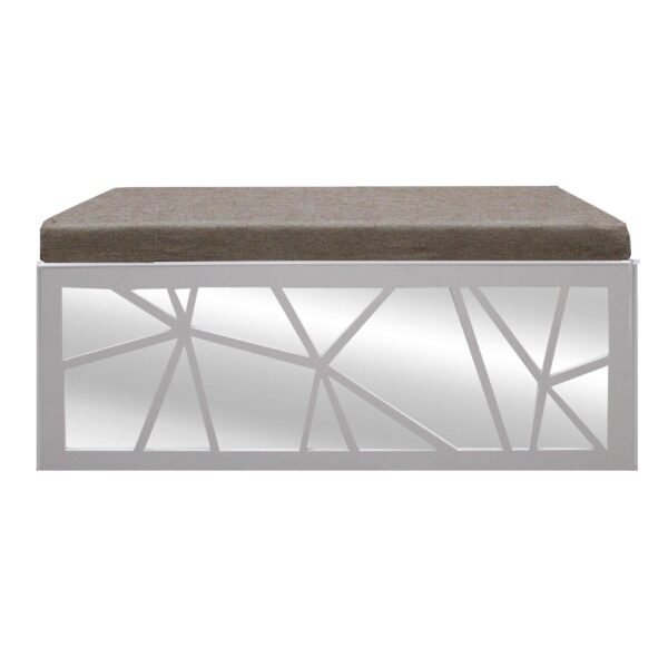 Criss Cross Bench with Beige Cushion