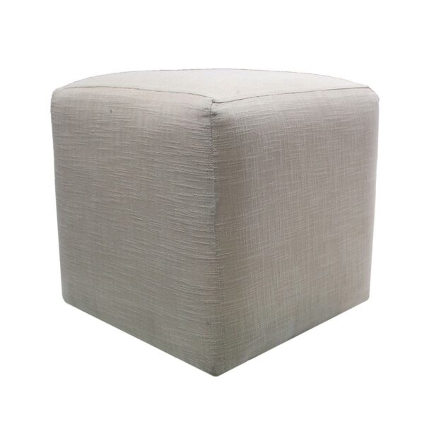 Burlap Cube Ottoman