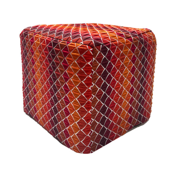Garnet Montage Cube Ottoman
