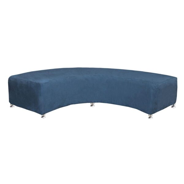 Slate Blue Curved Bench