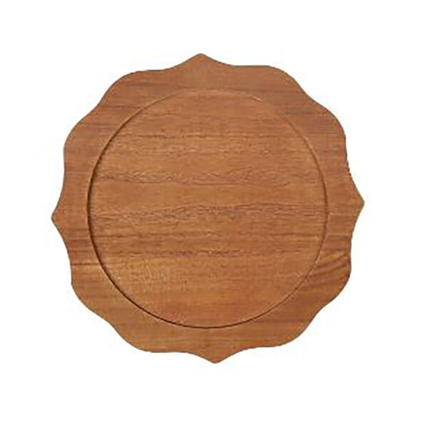Scalloped Wood Charger Plate