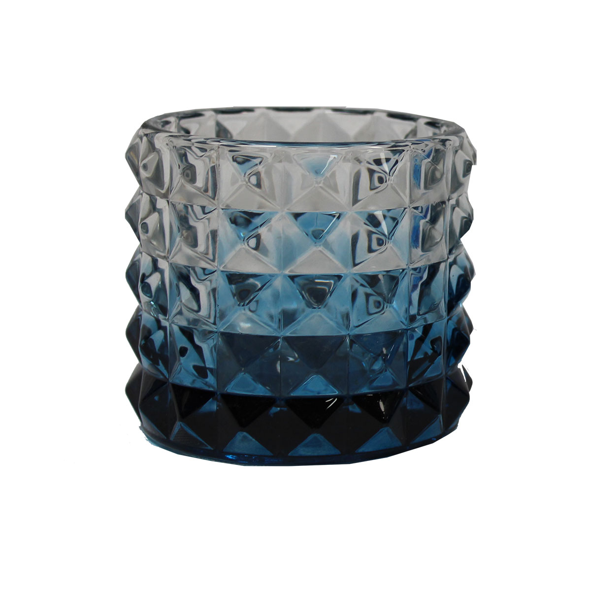 Midnight Blue Diamond Cut Votive Holder